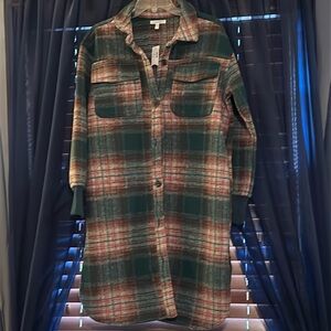 NWT Maurice’s long heavy shacket small